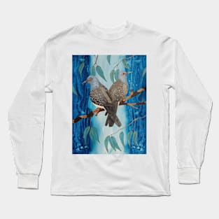 Australian Diamond Doves - birds Long Sleeve T-Shirt